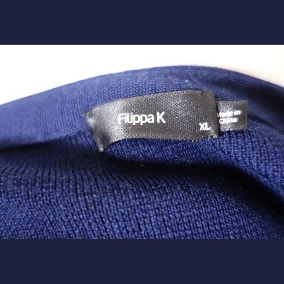 Filippa K Navy Blue 100% Merino Wool Sweater - Size 6 - Picture 12 of 14